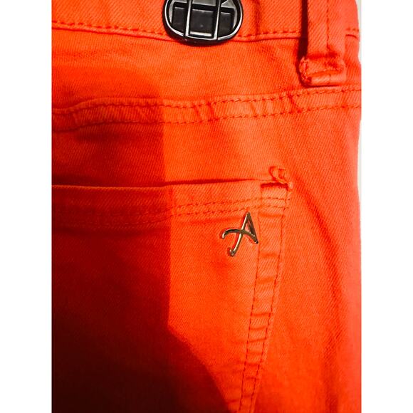 Vintage SPECIAL A Orange Cotton Spandex Blend Low Rise Skinny Jeans size 9 - Picture 5 of 11